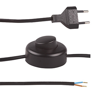 Câbles de raccordement avec prise et interrupteur au sol